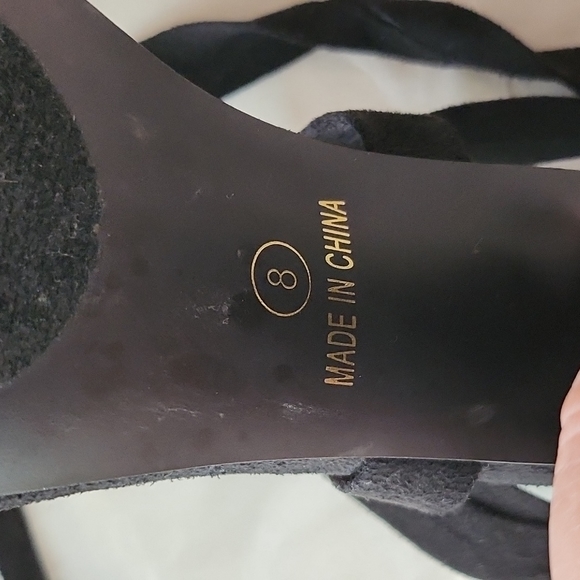 LILY11 BY GLAZE LACE UP HIGH BLOCK LEG WRAP STRAPPY DRESS SANDALS SIZE 8 - Picture 8 of 9